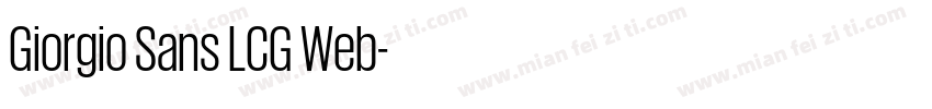 Giorgio Sans LCG Web字体转换